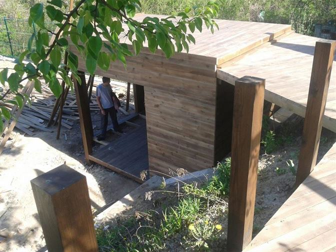 Беседка двухуровневая с пандусами